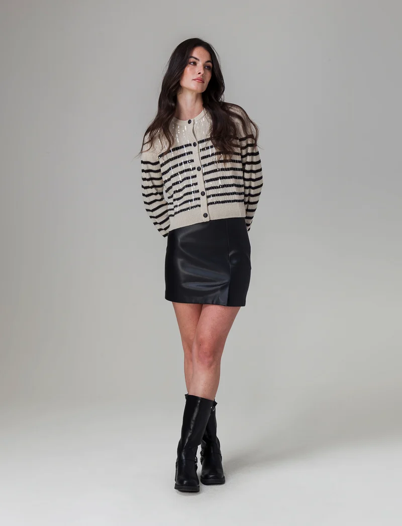 Cardigan con paillettes da donna - var 1