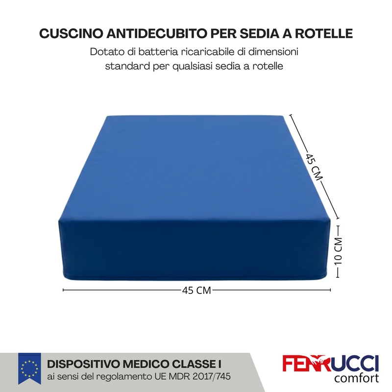 Cuscino Antidecubito Ciclo Alternato per Sedia a Rotelle - Batteria Portatile