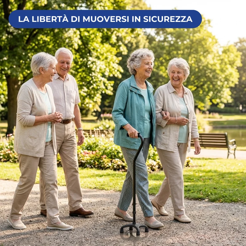 Stampella Quadripode Regolabile in altezza