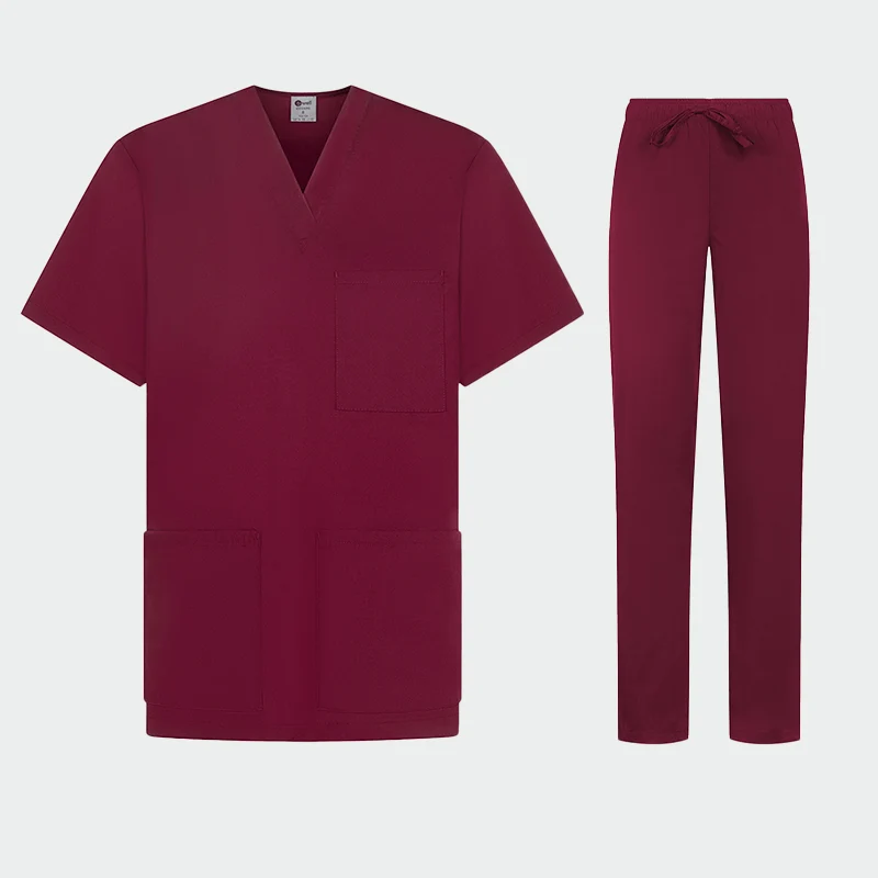 Divisa Sanitaria Collo a V Unisex - Casacca e Pantaloni Set Completo OSS e Infermieri