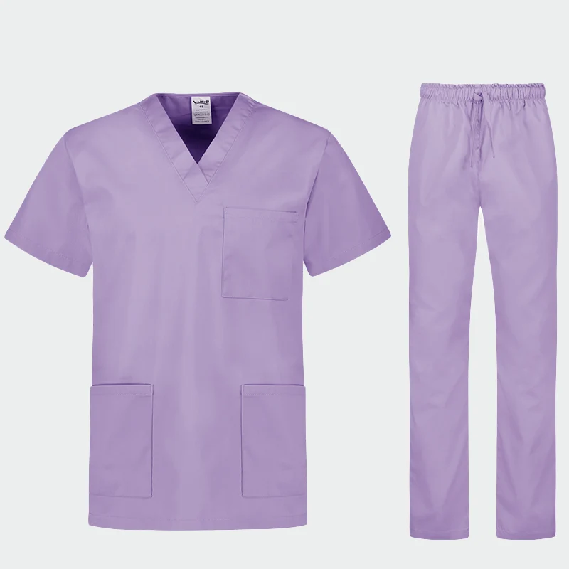 Divisa Sanitaria Collo a V Unisex - Casacca e Pantaloni Set Completo OSS e Infermieri