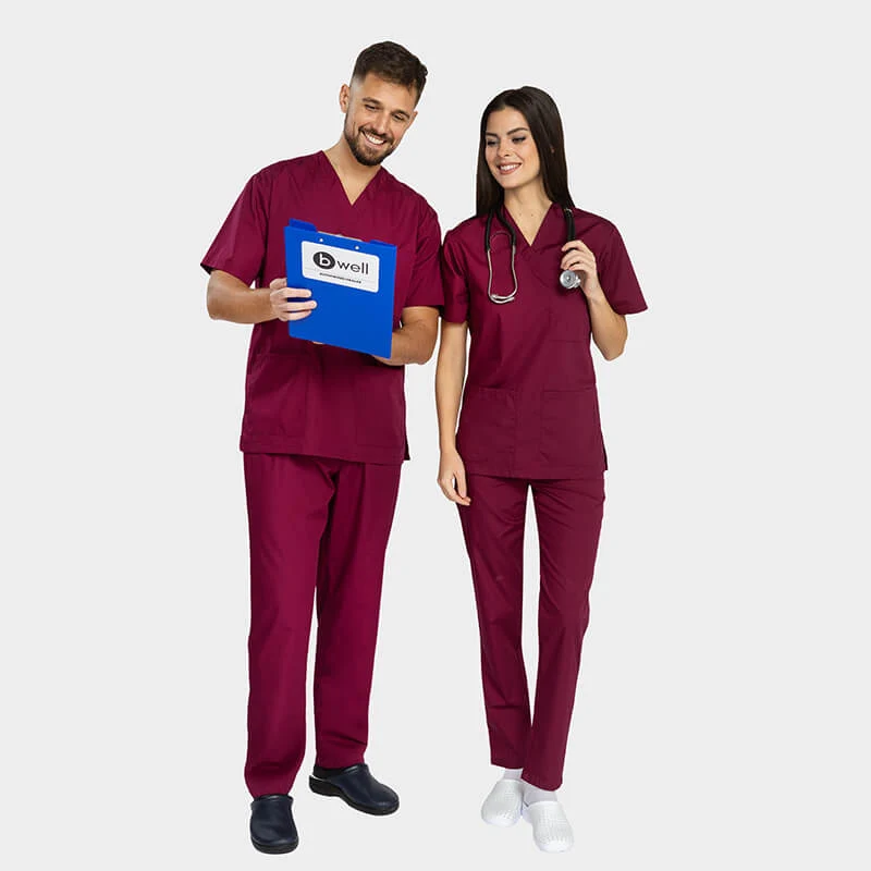 Divisa Sanitaria Collo a V Unisex - Casacca e Pantaloni Set Completo OSS e Infermieri