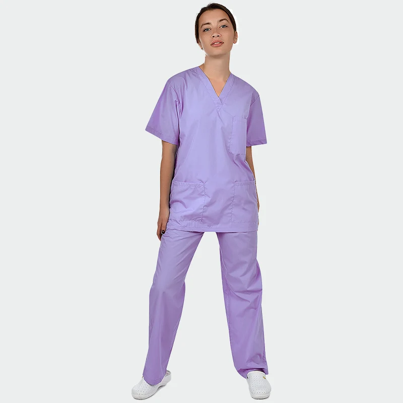 Divisa Sanitaria Collo a V Unisex - Casacca e Pantaloni Set Completo OSS e Infermieri