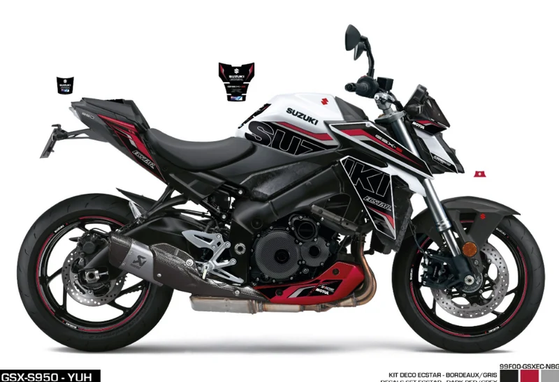 Kit Adesivi Ecstar GSX-S1000 M4 BLACK/Dark RED