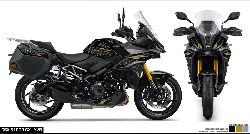 Kit Adesivi Sport per Suzuki GX 1000 Nero - Black/Gold