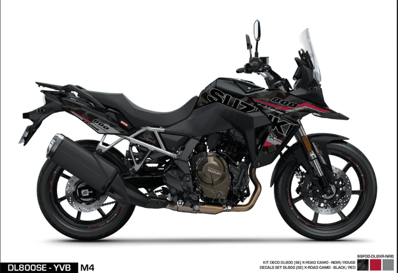 Kit adesivi DL800SE - X-Road - Black / Dark Red