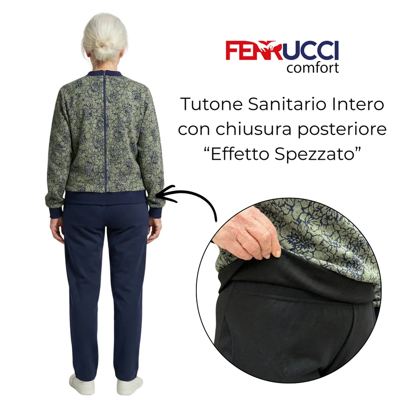 Tuta Intera Adattiva Anti-manipolazione per Esterno da Donna, Invernale con Chiusura Zip Posteriore - 9052
