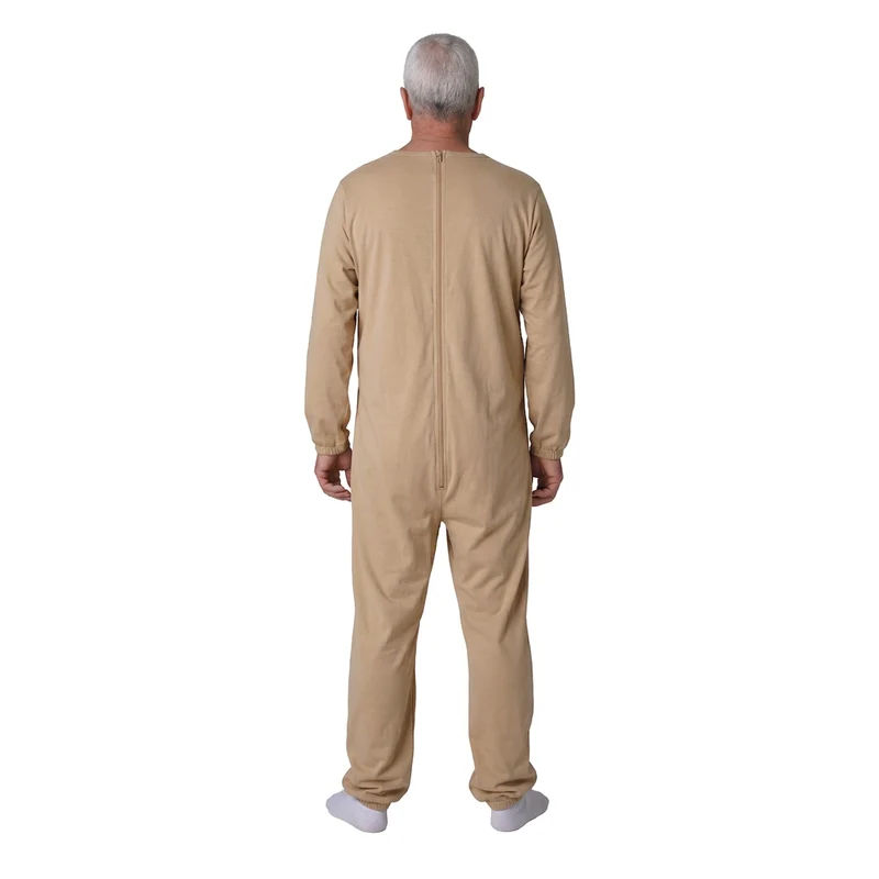 Pigiama Sanitario Girocollo Zip in 100% Cotone CON 3 Zip Manica Lunga e Pantalone Lungo - 9015/2 ML PL