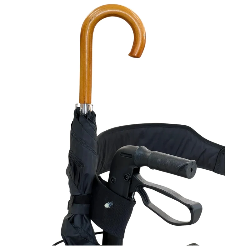 Deambulatore con Freni Pieghevole Regolabile Compatto in Alluminio, Girello per Anziani, - Cesto portaoggetti, 4 Ruote, Rollator - VITAWALK PRO SC5023B
