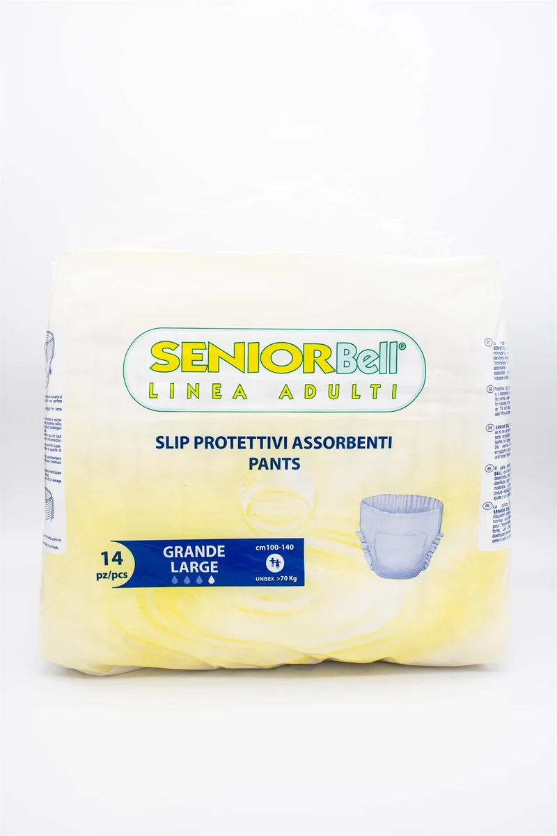Pannoloni Pull Up Slip Protettivi mutandina assorbenti ipoallergenici, Made In Italy, SENIORBELL - confezione da 14 pezzi - SANIGEN