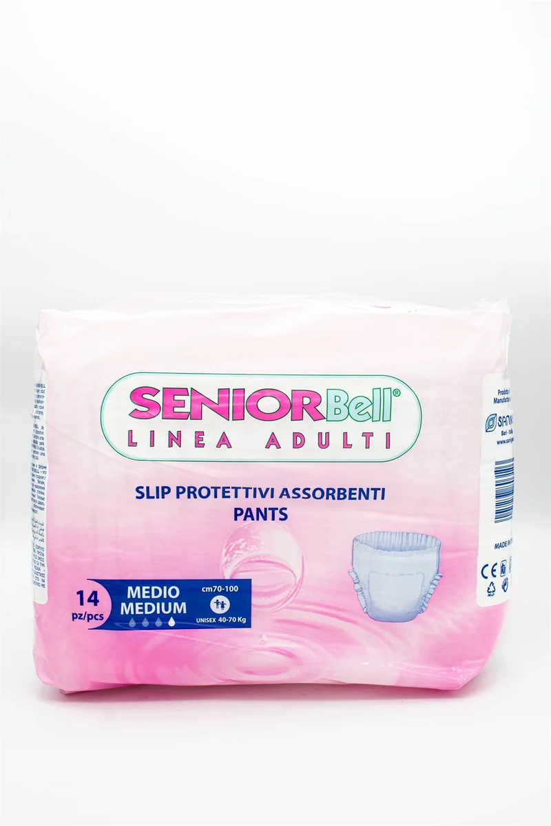 Pannoloni Pull Up Slip Protettivi mutandina assorbenti ipoallergenici, Made In Italy, SENIORBELL - confezione da 14 pezzi - SANIGEN