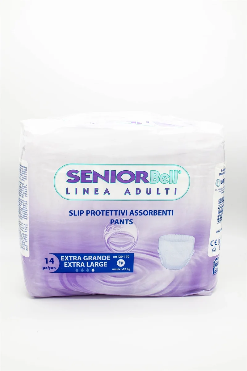 Pannoloni Pull Up Slip Protettivi mutandina assorbenti ipoallergenici, Made In Italy, SENIORBELL - confezione da 14 pezzi - SANIGEN
