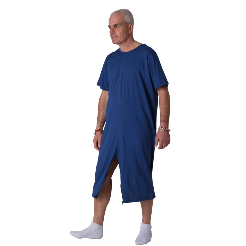 Pigiama Sanitario Girocollo 2 Zip in 100% Cotone Manica Corta e Pantalone Corto - 9015/6 MC PC