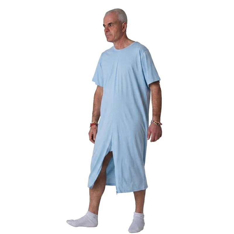 Pigiama Sanitario Girocollo 2 Zip in 100% Cotone Manica Corta e Pantalone Corto - 9015/6 MC PC
