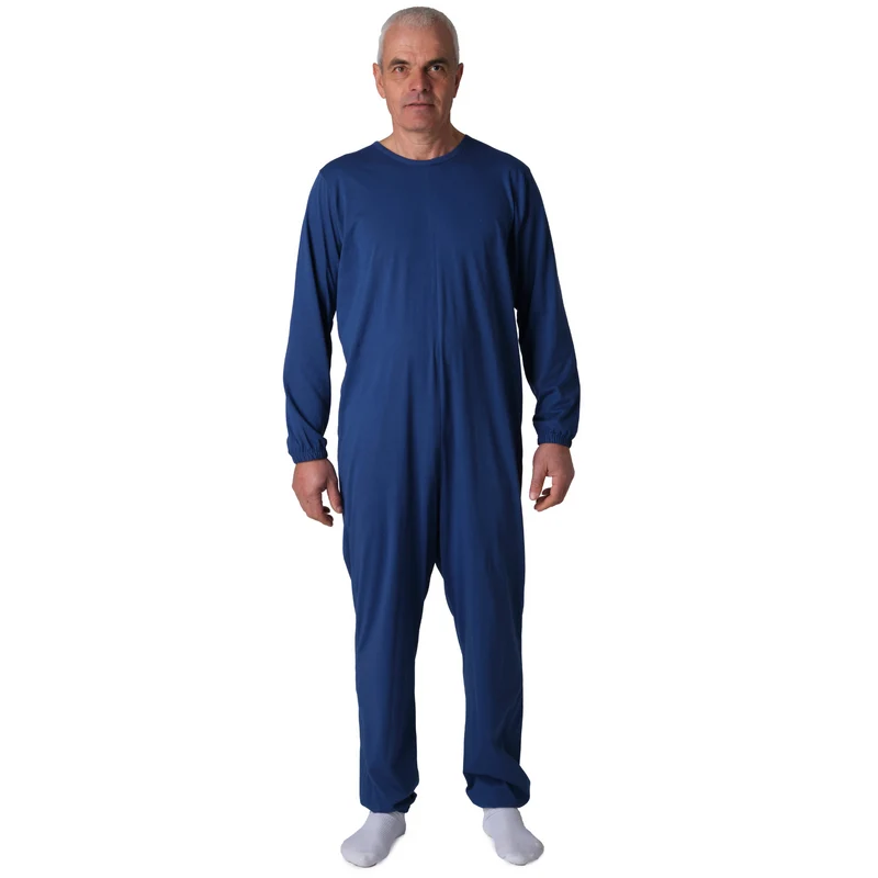 Pigiama Sanitario Girocollo Zip in 100% Cotone Manica Lunga e Pantalone Lungo - 9015/1 ML PL