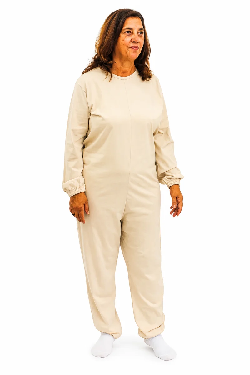 Pigiama Sanitario Girocollo Zip in 100% Cotone Manica Lunga e Pantalone Lungo - 9015/1 ML PL