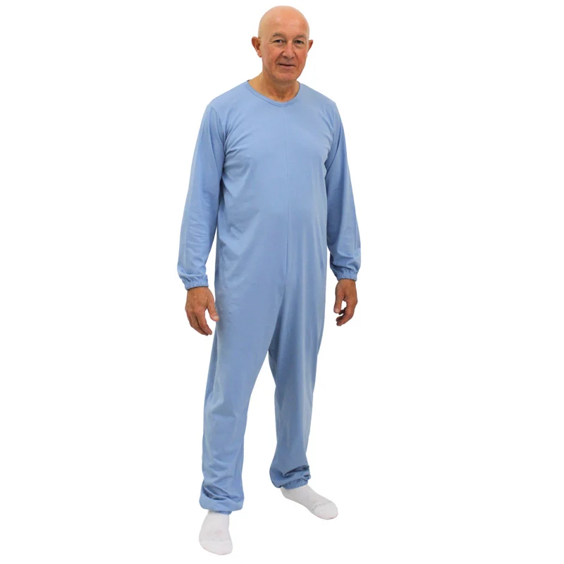 Pigiama Sanitario Girocollo Zip in 100% Cotone Manica Lunga e Pantalone Lungo - 9015/1 ML PL