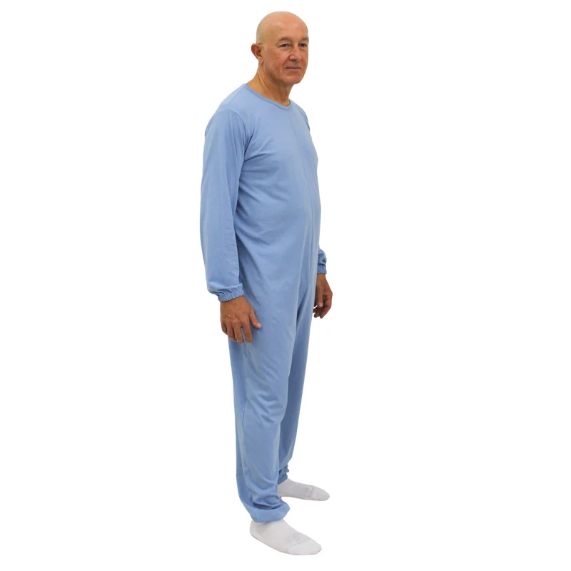 Pigiama Sanitario Girocollo Zip in 100% Cotone Manica Lunga e Pantalone Lungo - 9015/1 ML PL