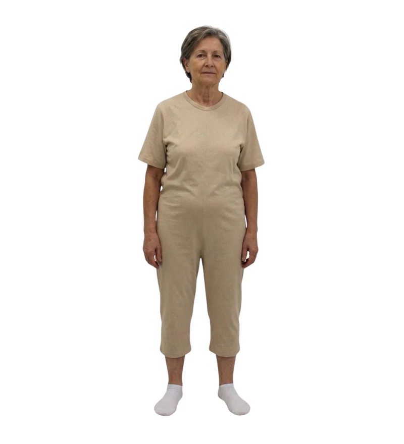 Pigiama Sanitario Girocollo in 100% Cotone Manica Corta e Pantalone Corto - 9015/5 MC PC