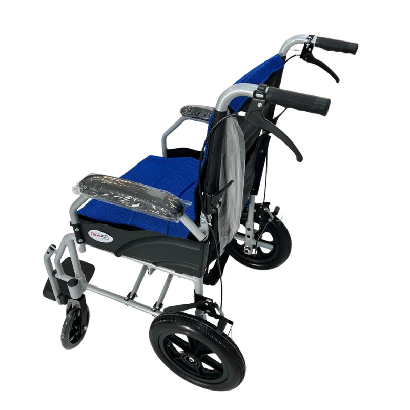 Sedia a rotelle da transito dimensioni ridotte ideale per interni e luoghi stretti - Larghezza seduta 45cm