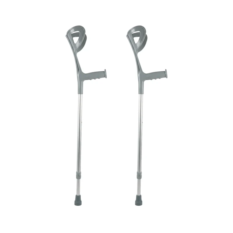 Stampelle ortopediche avambraccio con puntale in gomma antiscivolo (x2 coppia)