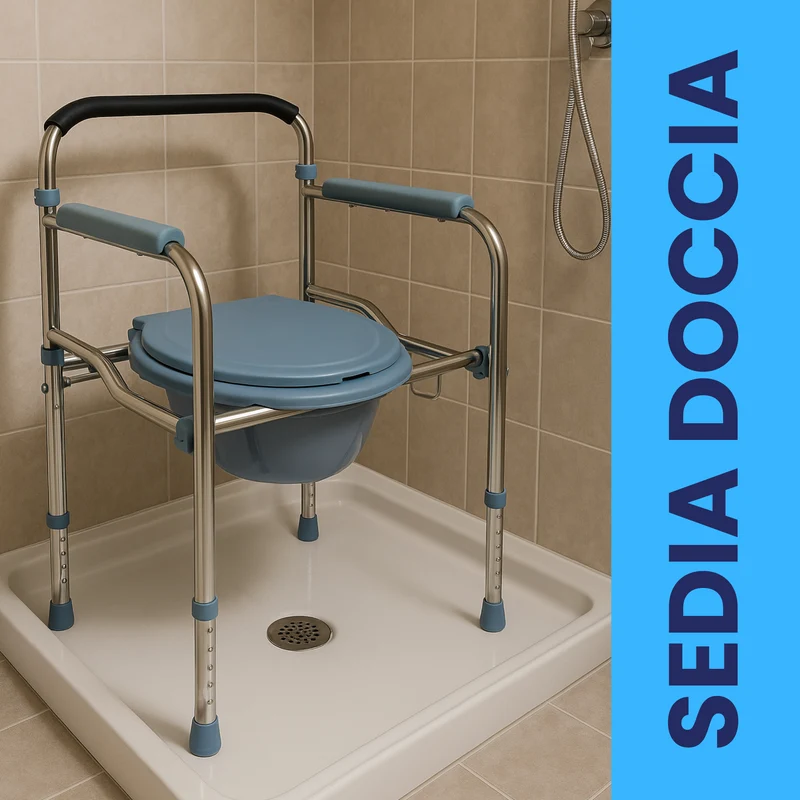 Sedia comoda 4 funzioni in 1 - Rialzo WC e sedile per Doccia