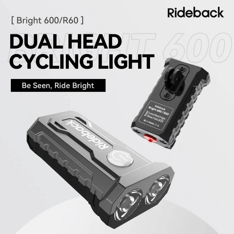 RIDEBACK DUAL HEAD CYCLING LIGHT
