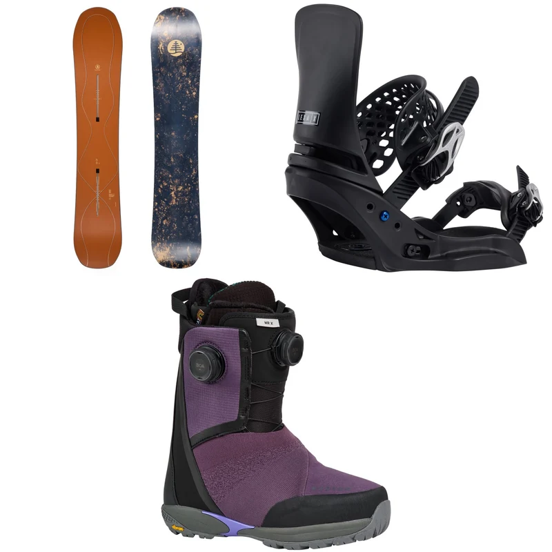 Burton Family Tree Time Thief Snowboard + Lexa X EST Snowboard Bindings + Waverange X Snowboard Boots - Women's 2027