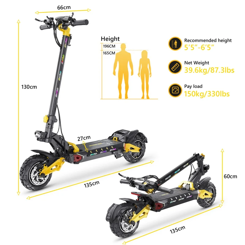 iENYRID ES60 Trottinette électrique puissante à double moteur