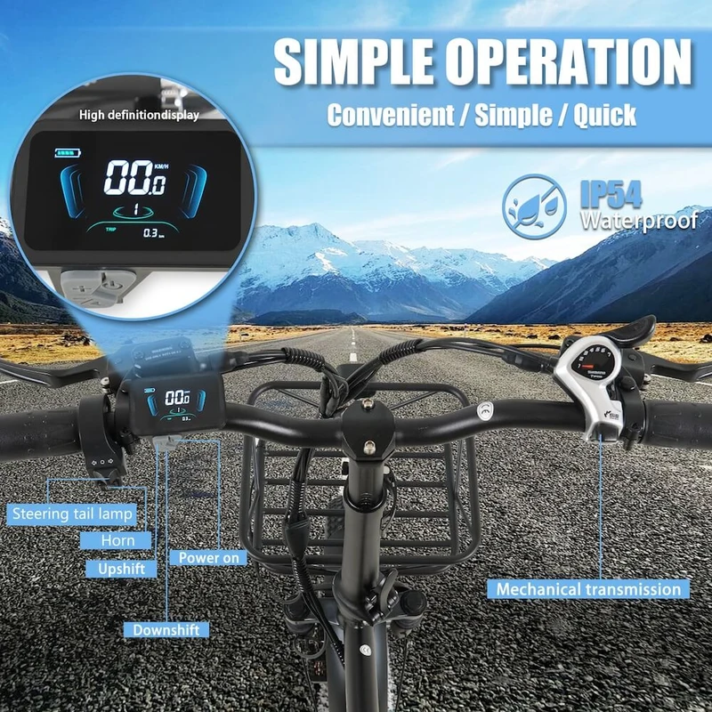 Bicicletta elettrica pieghevole da città CMACEWHEEL AC16 48V 18Ah