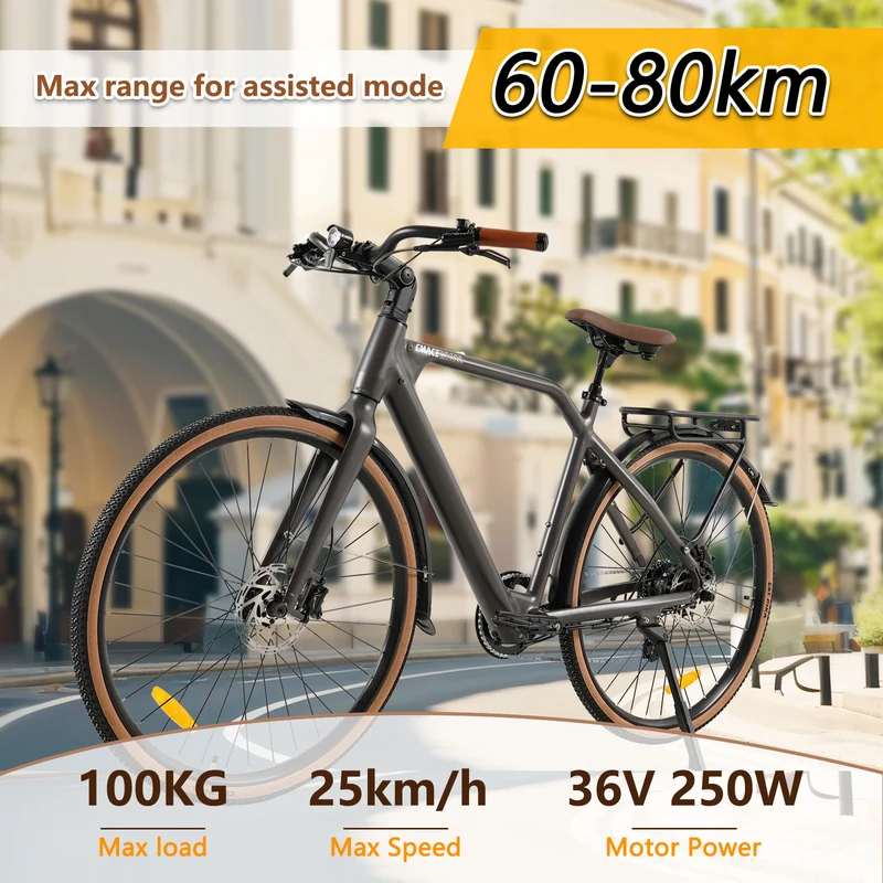 CMACEWHEEL F700-1 250W 10AH Batteria rimovibile Bicicletta elettrica per pendolari
