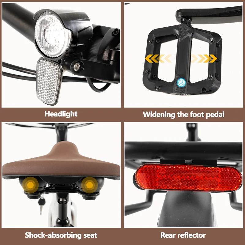CMACEWHEEL F700-1 250W 10AH Batteria rimovibile Bicicletta elettrica per pendolari