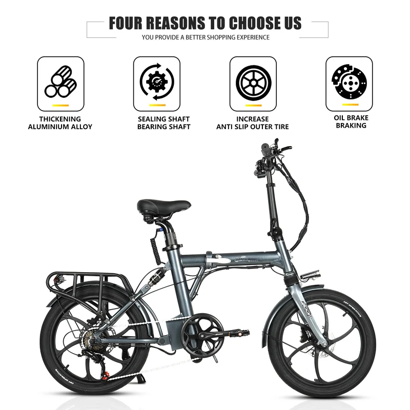 CMACEWHEEL EM20 350W 36V 12Ah Batteria Bicicletta Elettrica per Pendolari