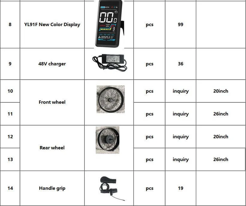 CMACEWHEEL Elenco parti di condivisione ebike GW20 Y20 Rx20 KS26 RX20 Max M26 F26 X26 Kit parti aggiornati Accessori