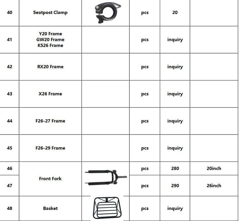 CMACEWHEEL Elenco parti di condivisione ebike GW20 Y20 Rx20 KS26 RX20 Max M26 F26 X26 Kit parti aggiornati Accessori