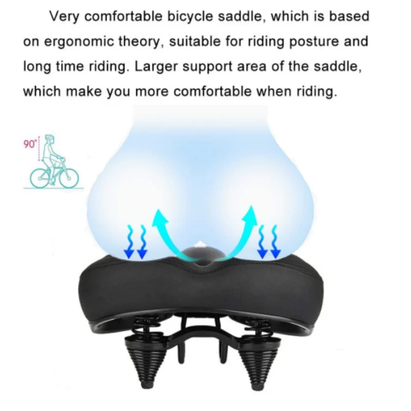 (Nessun logo Cmacewheel) Sella per bicicletta universale oversize Comfort | Sella per bicicletta CMACEWHEEL per KS26 RX20-Max GW20 Y20