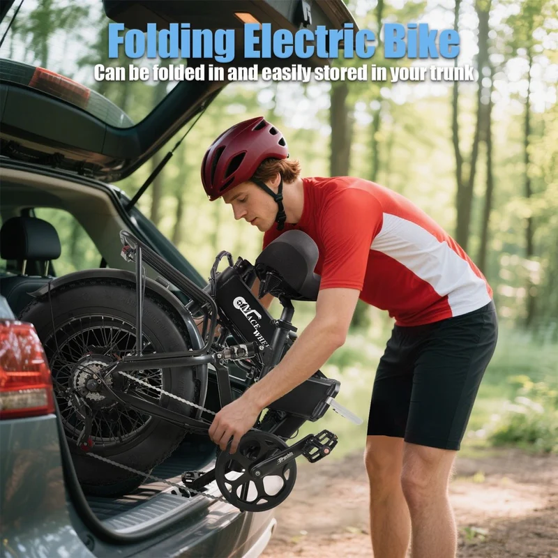 CMACEWHEEL RX20MAX Nuova E-bike 750W*2 Potente bicicletta elettrica a doppio motore 48V 18AH 20 pollici*4.0 Fat Tyre Ebike pieghevole