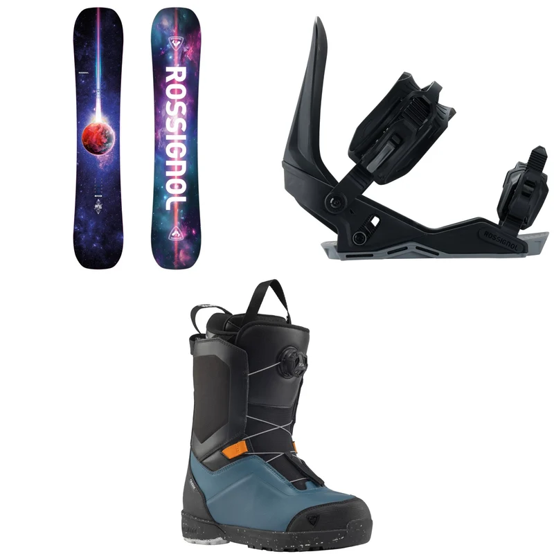 Rossignol Ampage Vol. 2 Snowboard + Works Snowboard Bindings + Crank Boa H4 Snowboard Boots 2027