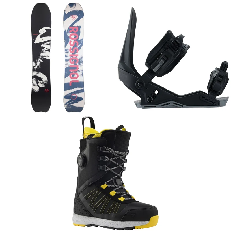 Rossignol WU-JI Snowboard + Works Snowboard Bindings + RS Hybrid Snowboard Boots 2027