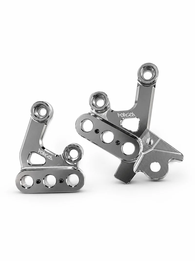 Chrome Silver Foot Peg Brackets for Sur-Ron Light Bee X & E-Ride Pro – Heavy Duty Upgrade