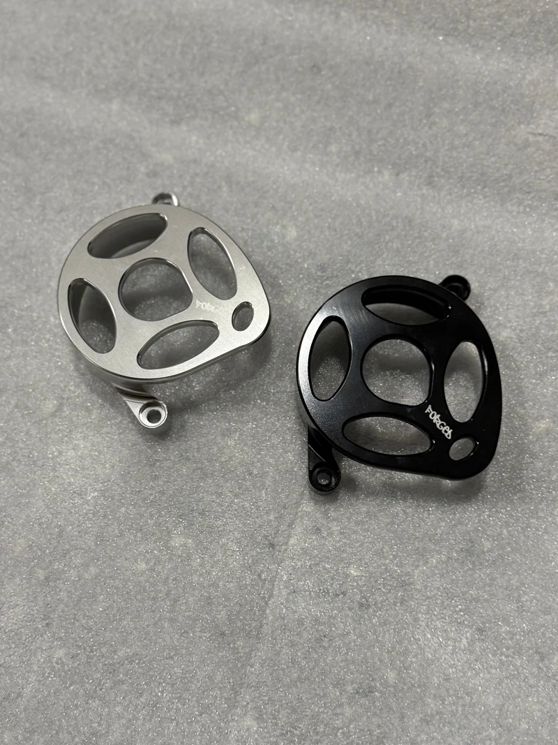 Surron Ultra Bee Metal Motor Cover | CNC Upgrade Replacement (Black & Chrome)