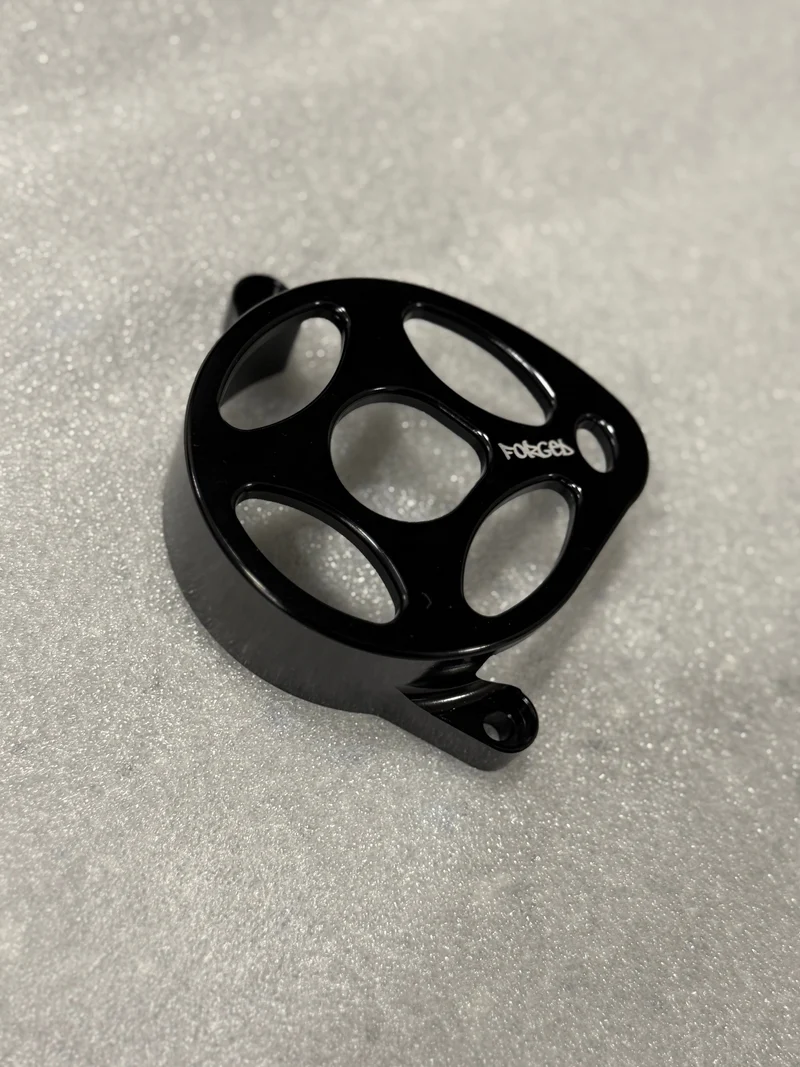 Surron Ultra Bee Metal Motor Cover | CNC Upgrade Replacement (Black & Chrome)