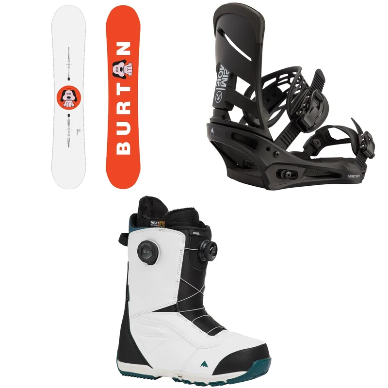 Burton Process Flying V Snowboard + Mission Snowboard Bindings + Ruler Boa Snowboard Boots 2027