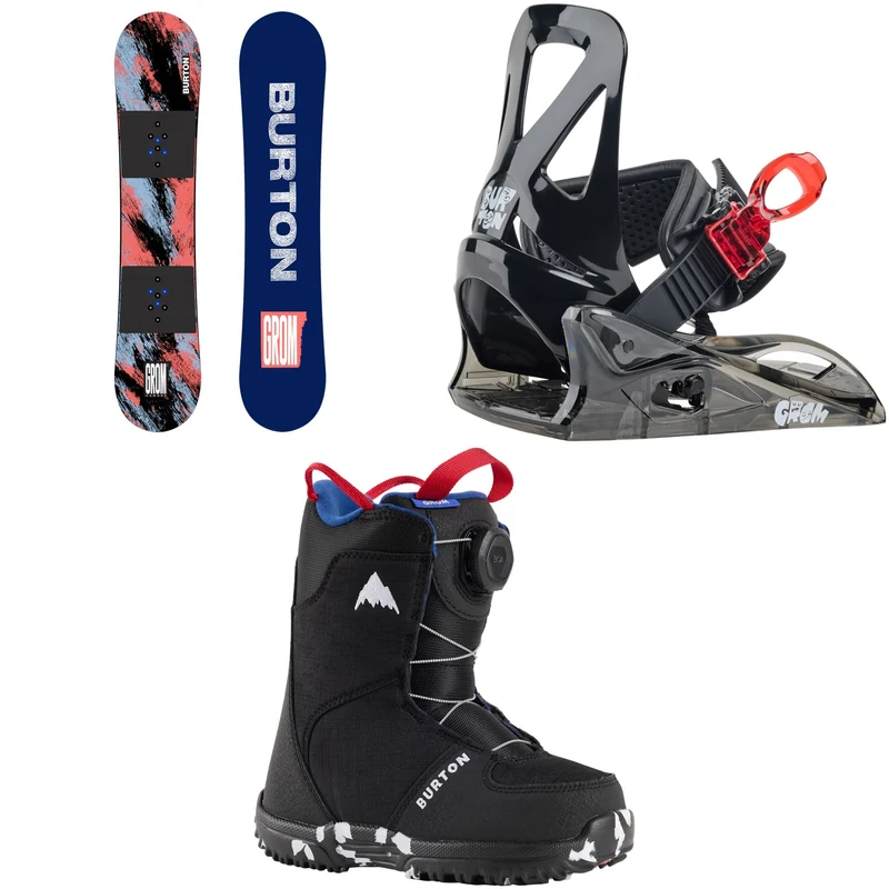 Burton Grom Camber Snowboard + Grom Snowboard Binding + Grom Boa Snowboard Boots - Kids' 2027