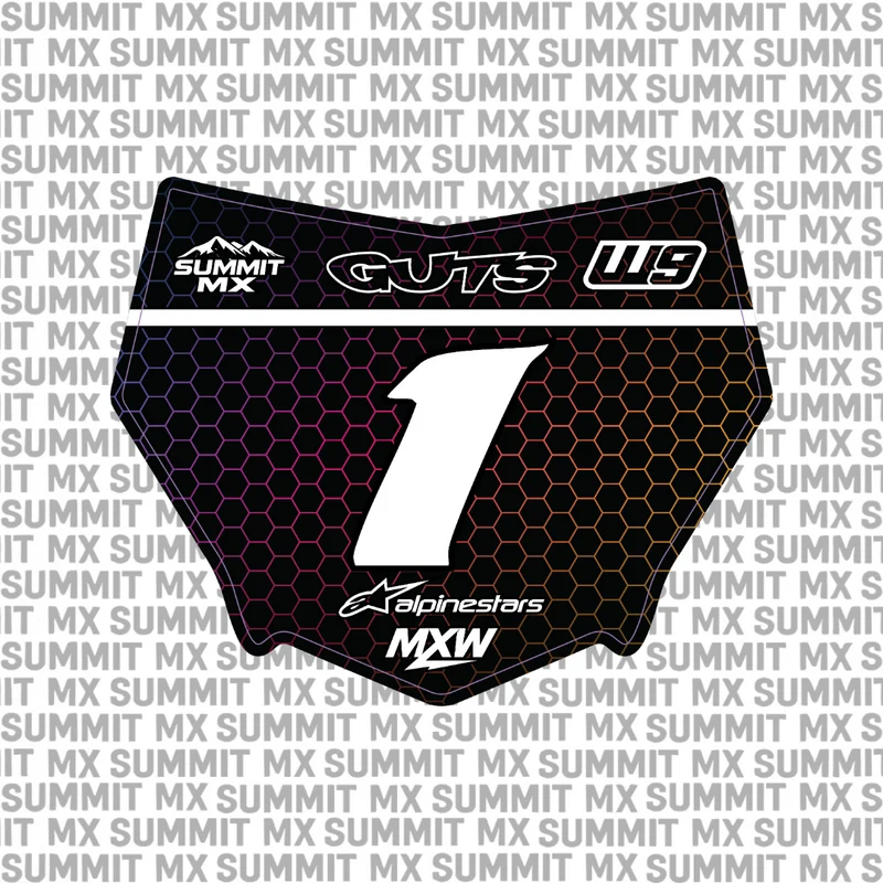 Hex Number Plate Decal