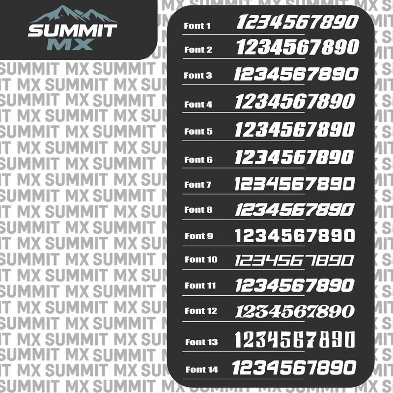 Hex Number Plate Decal