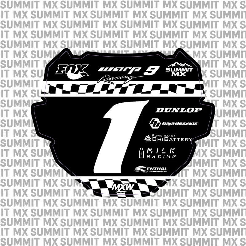 Finish Line Number Plate Decal