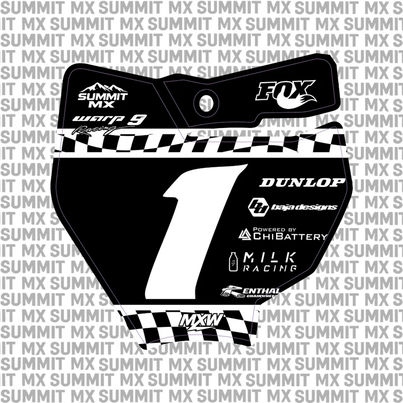 Finish Line Number Plate Decal
