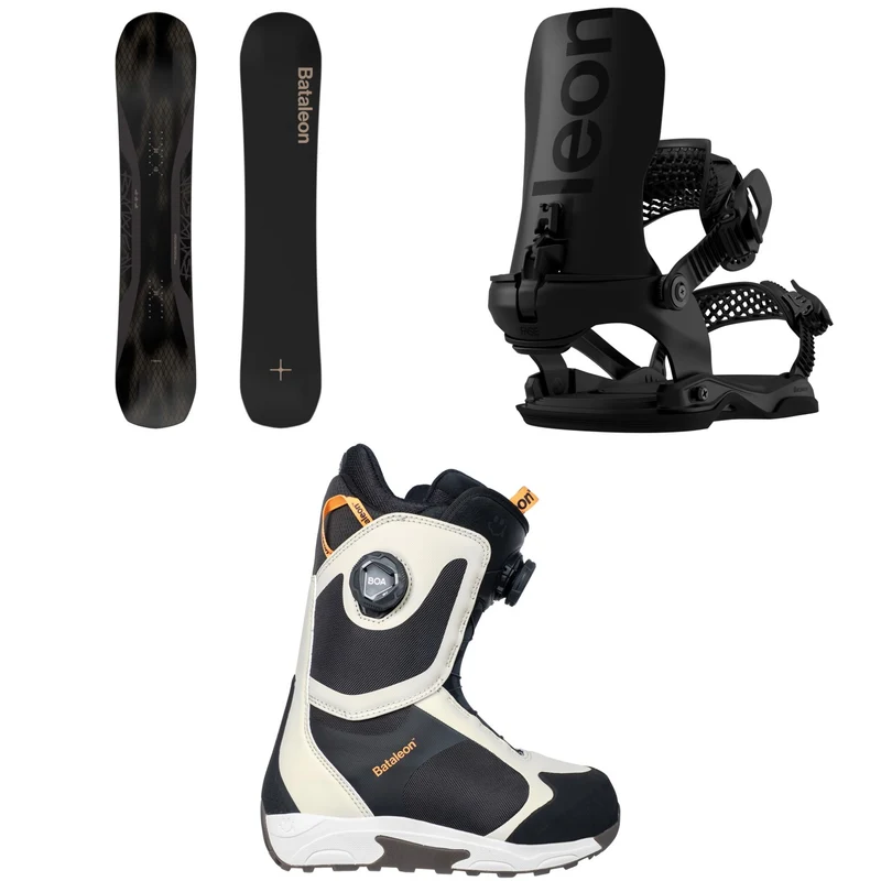 Bataleon Push Up+ Snowboard + Blaster AW FASE Snowboard Bindings + Rave Double Boa Snowboard Boots - Women's 2027