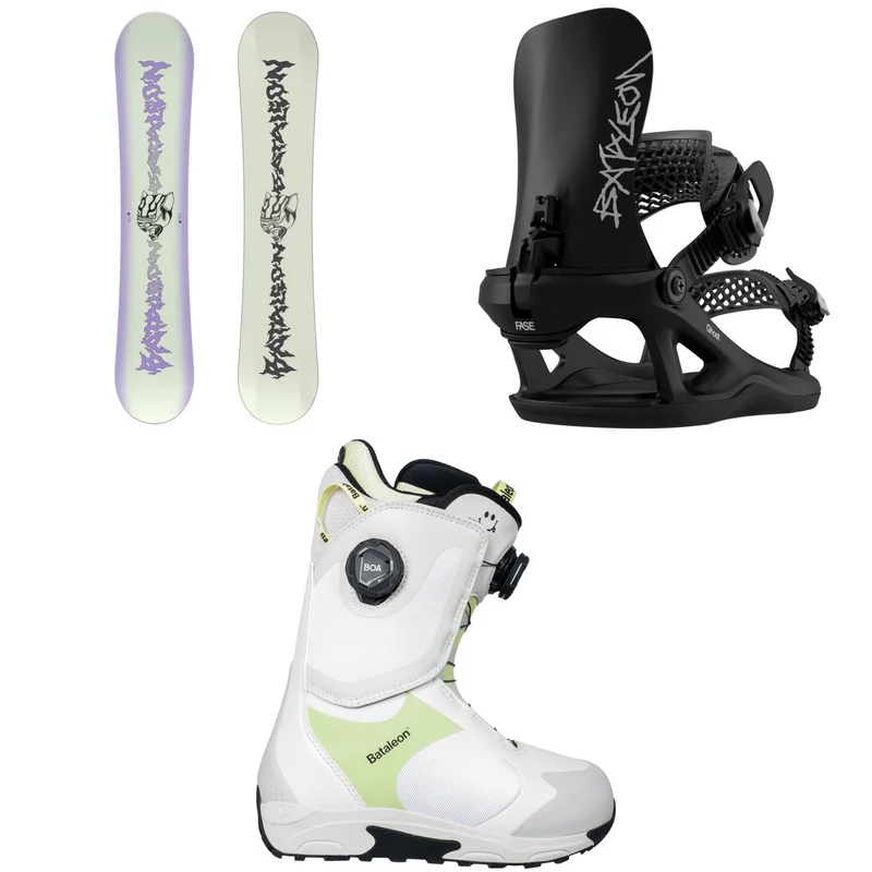 Bataleon Disaster Snowboard + Ghost FASE Snowboard Bindings + Rave Double Boa Snowboard Boots - Women's 2027